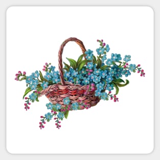 Victorian vintage forgetmenots Sticker